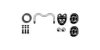 HJS 82 13 2407 Mounting Kit, exhaust system